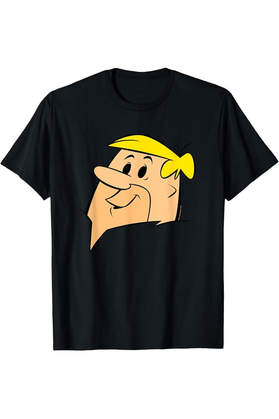 The Flintstones Barney Face T-Shirt Cotton Short Sleeve Crew Neck Soft T-shirt