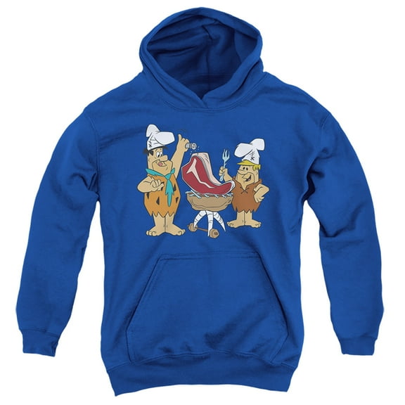 The Flintstones Beef Kids Pull-Over Hoodie (Large) for Youth Boys and Girls, Royal Blue
