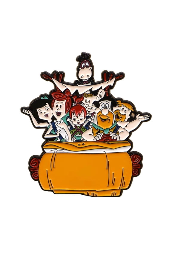 The Flintstones Cartoon Cast 2in Tall Metal Enamel Finish Pin