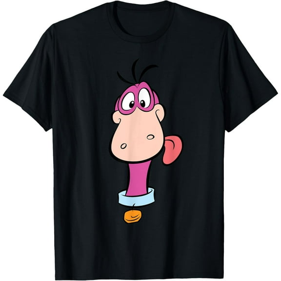 The Flintstones Dino Face T-Shirt Cotton Short Sleeve Crew Neck Soft T-shirt