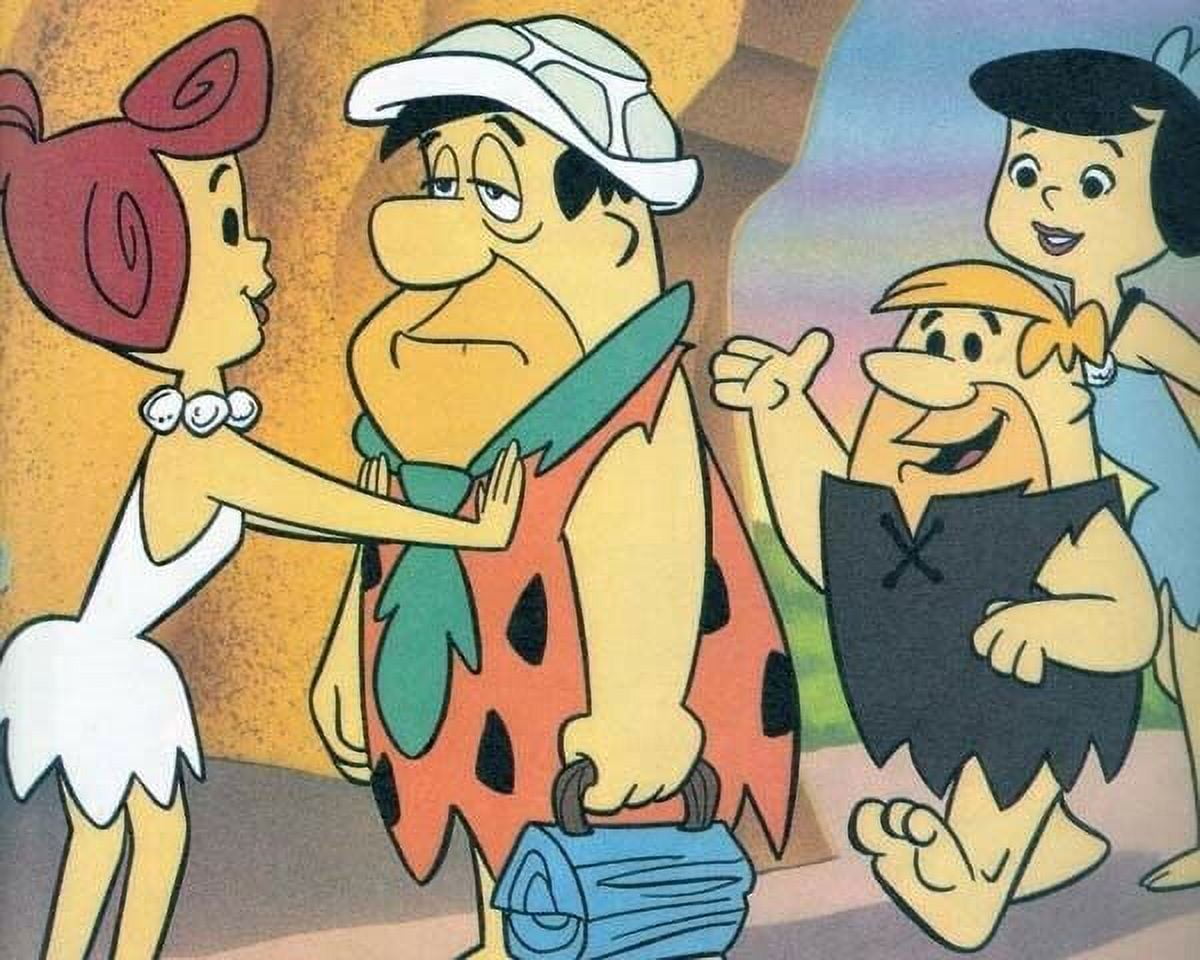 The Flintstones Fred Leaving For Work Wilma Barney And Betty In House 24x30 Poster