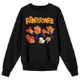 thumbnail image 1 of The Flintstones Group Face Shot Juniors Black Long Sleeve Sweatshirt-XXL, 1 of 3