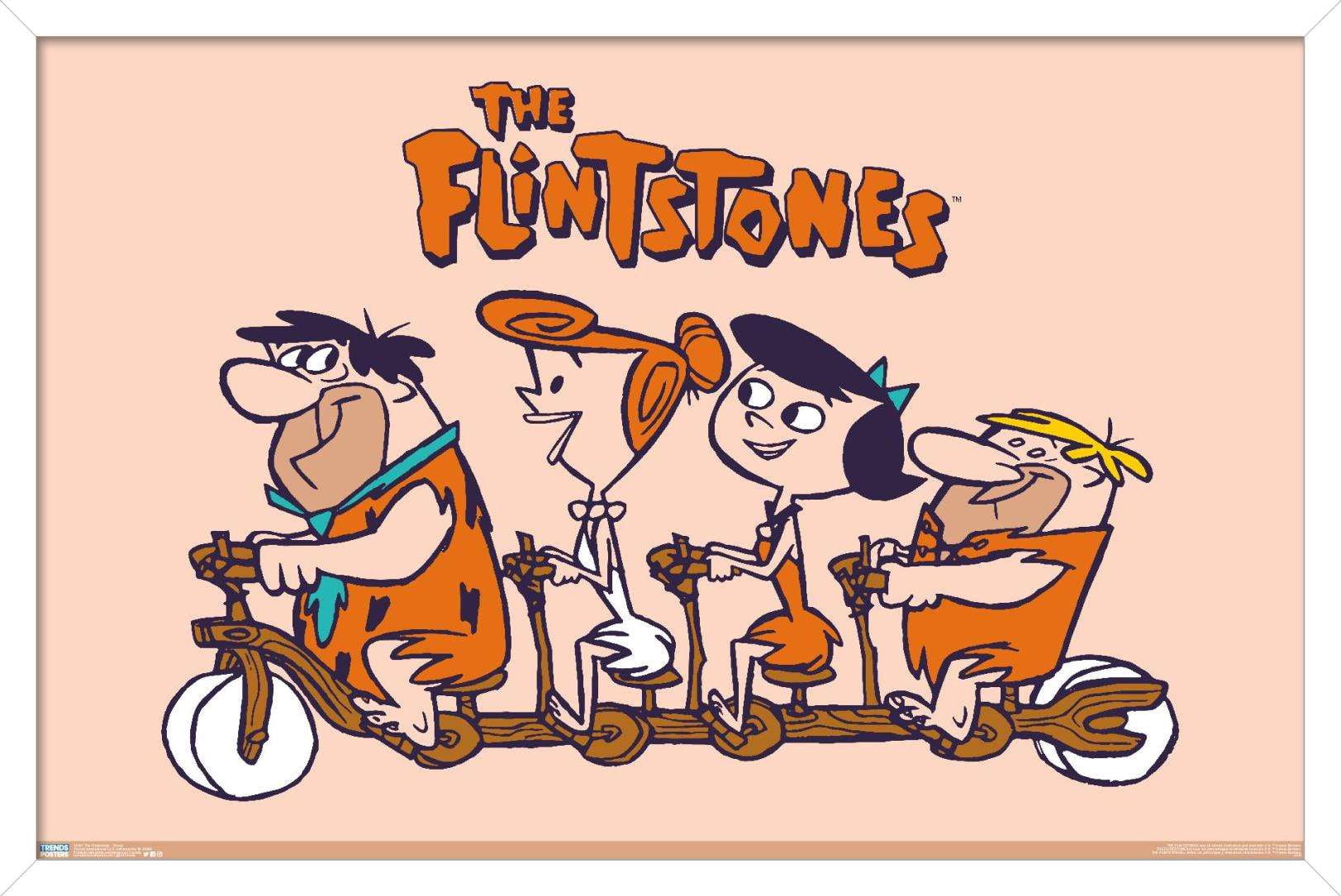 The Flintstones - Group Wall Poster, 14.725" x 22.375", Framed