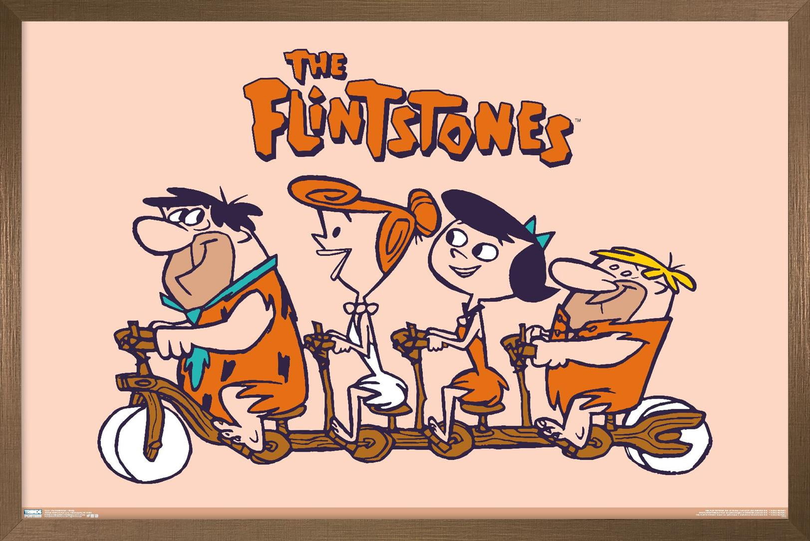 The Flintstones - Group Wall Poster, 22.375" x 34" Framed