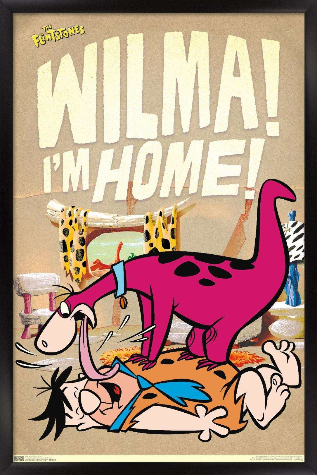 The Flintstones - Home Wall Poster, 14.725" x 22.375", Framed