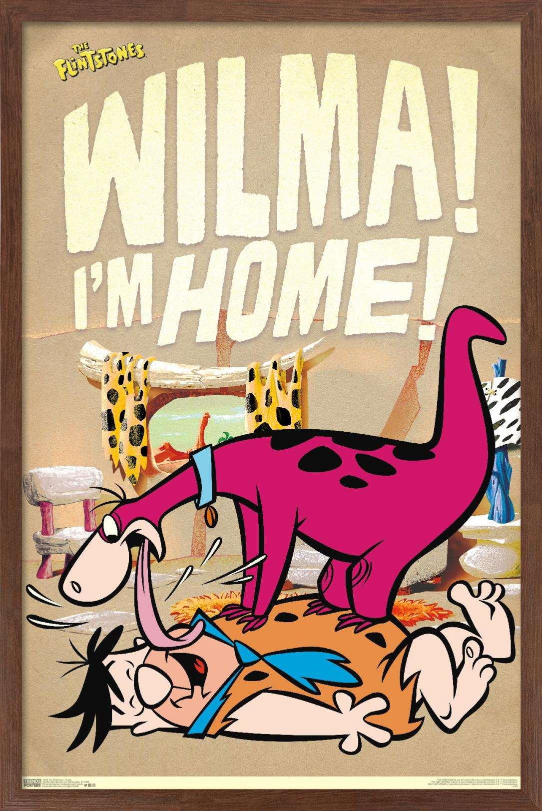 The Flintstones - Home Wall Poster, 14.725" x 22.375", Framed