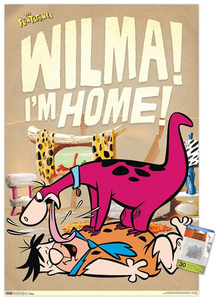 The Flintstones - Home Wall Poster with Pushpins, 22.375" x 34"