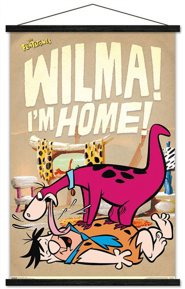 The Flintstones - Home Wall Poster with Wooden Magnetic Frame, 22.375" x 34"