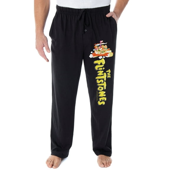 The Flintstones Men's Vintage Cartoon Characters Loungewear Pajama Pants