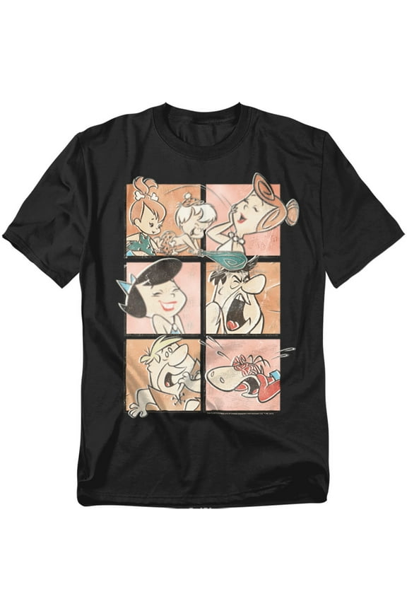 The Flintstones T-Shirt Squares Unisex Graphic Tee For Men & Women