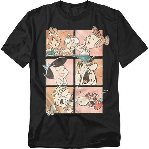 The Flintstones T-Shirt Squares Unisex Graphic Tee For Men & Women