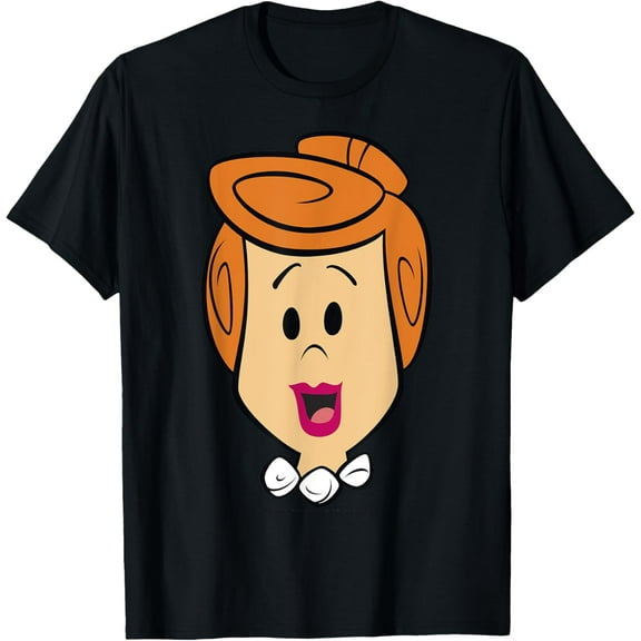 The Flintstones Wilma Big Face T-Shirt Cotton Short Sleeve Crew Neck Soft T-shirt