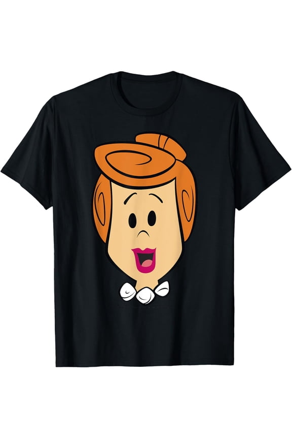 The Flintstones Wilma Big Face T-Shirt Cotton Short Sleeve Crew Neck Soft T-shirt