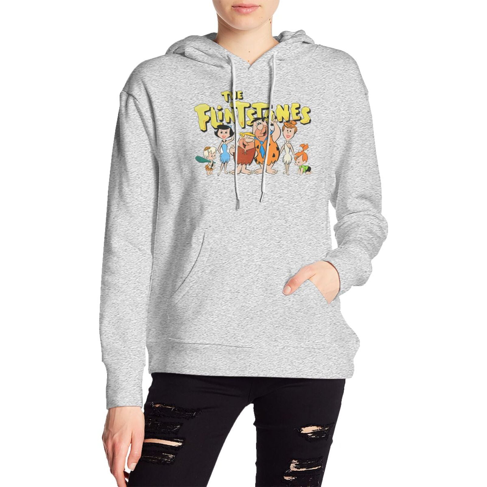 The Flintstones Women's Hoodie Oversized Sweatshirt Pullover