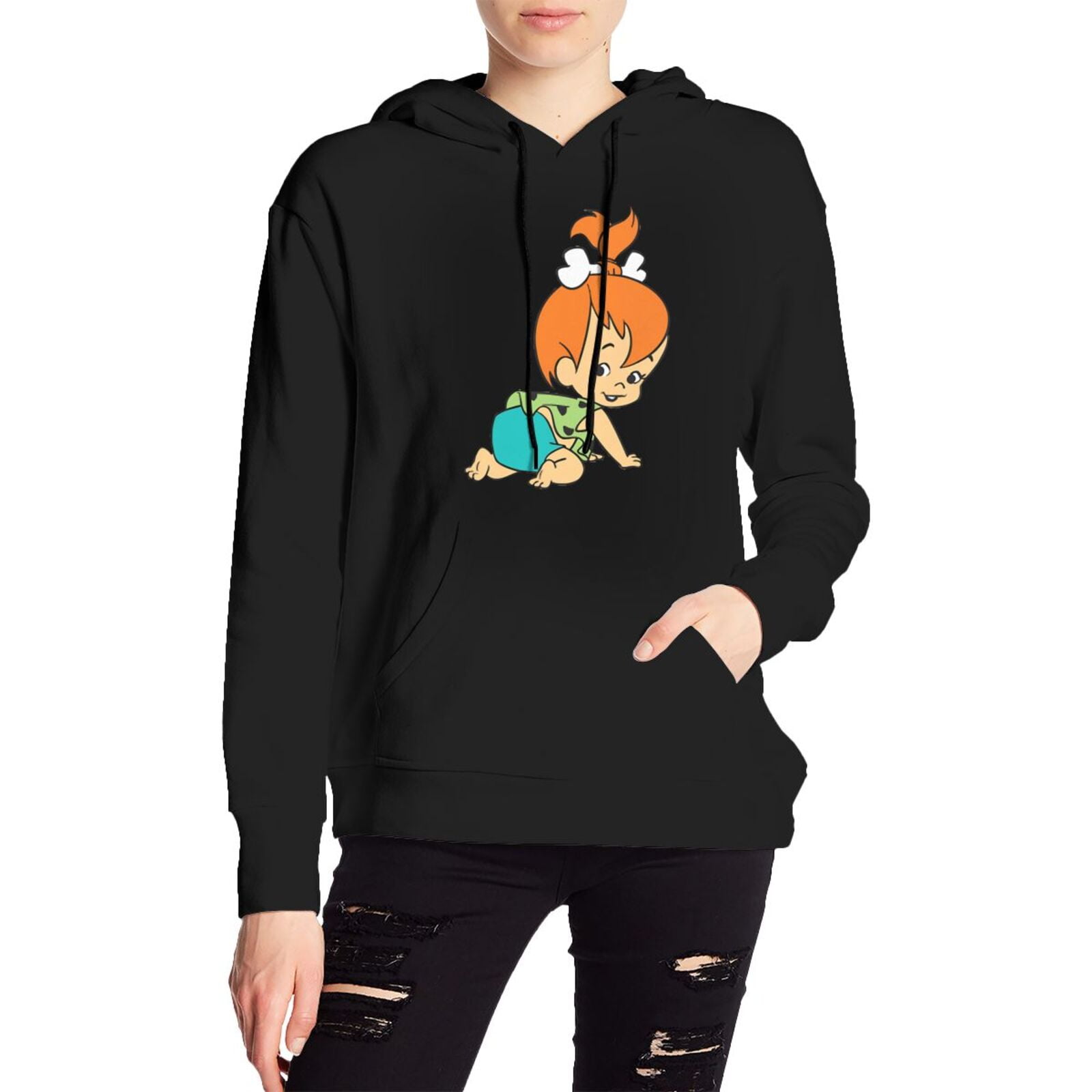 The Flintstones Women's Loose Hoodie Top Casual Long Sleeve