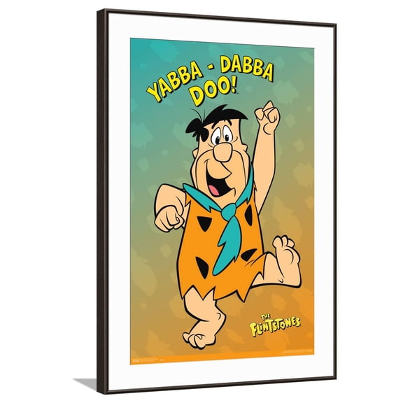 The Flintstones - Yabba Dabba Doo Canvas Wall Poster, 22.375" x 34"