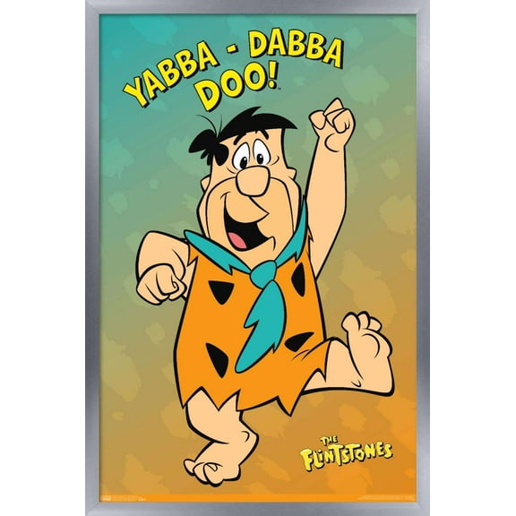The Flintstones - Yabba Dabba Doo Wall Poster, 22.375" x 34", Framed