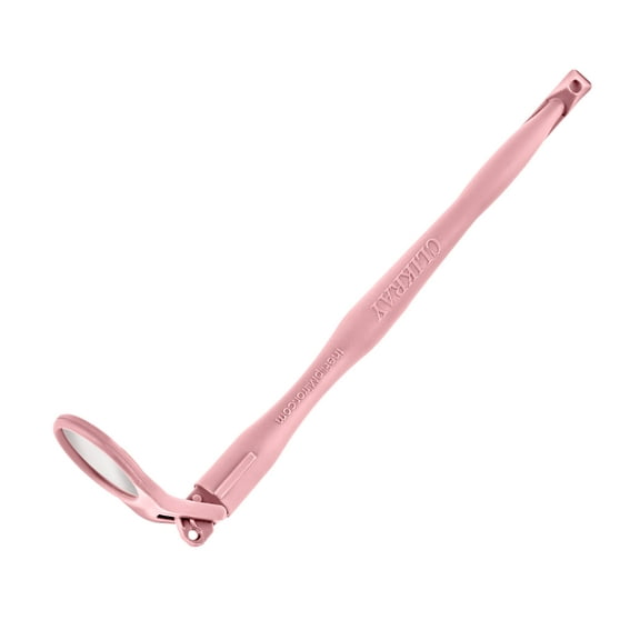 The Flip Mirror, Dual-Position Autoclavable Dental Mirror with Fracture Checker and mm Ruler, Pink-10pack