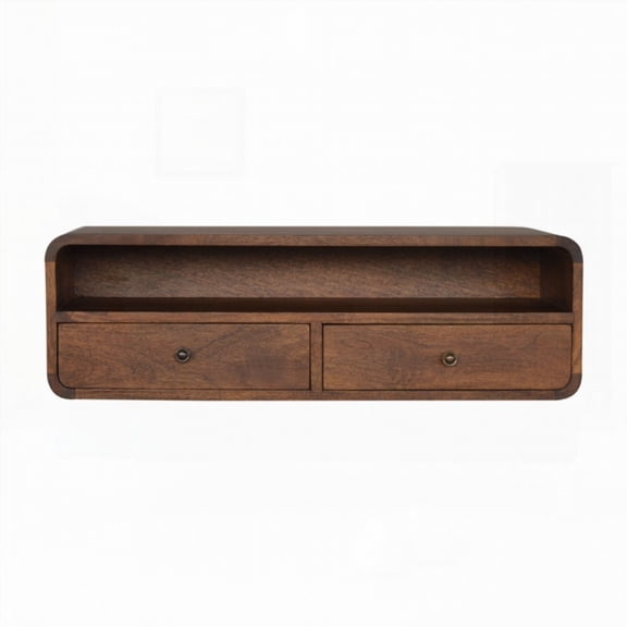 The Floating Chestnut Open Console: Functional and Stylish Home Furnishing