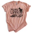 thumbnail image 1 of The Floor Is Lava Shirt, Unisex Women's Men's Shirt, Novelty Shirt, Silly Shirt, Heather Sunset, Medium, 1 of 6