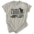 thumbnail image 1 of The Floor Is Lava Shirt, Unisex Women's Men's Shirt, Novelty Shirt, Silly Shirt, Light Silk Gray, Large, 1 of 6