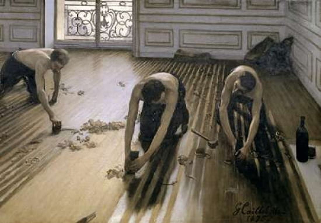The Floor Scrapers Canvas Art - Gustave Caillebotte (20 x 28)