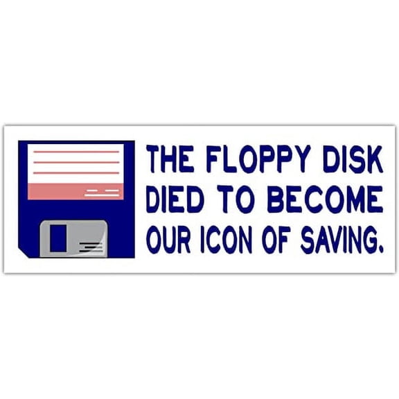 The Floppy Disk Died to Become Our Icon of Saving, Retro Geek 3.5 Floppy Drive Vinyl Sticker Decal