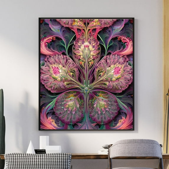 The Floral Enchantment - Intricate Flower Canvas Wall Art