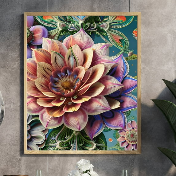 The Floral Extravaganza - Intricate Flower Canvas Wall Art