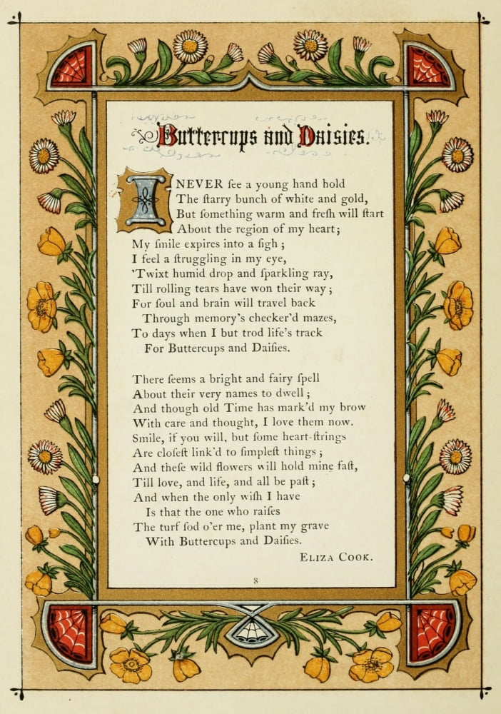 The Floral Gift 1863 Buttercups & Daisies Canvas Art - Samuel Stanesby (24 x 36)