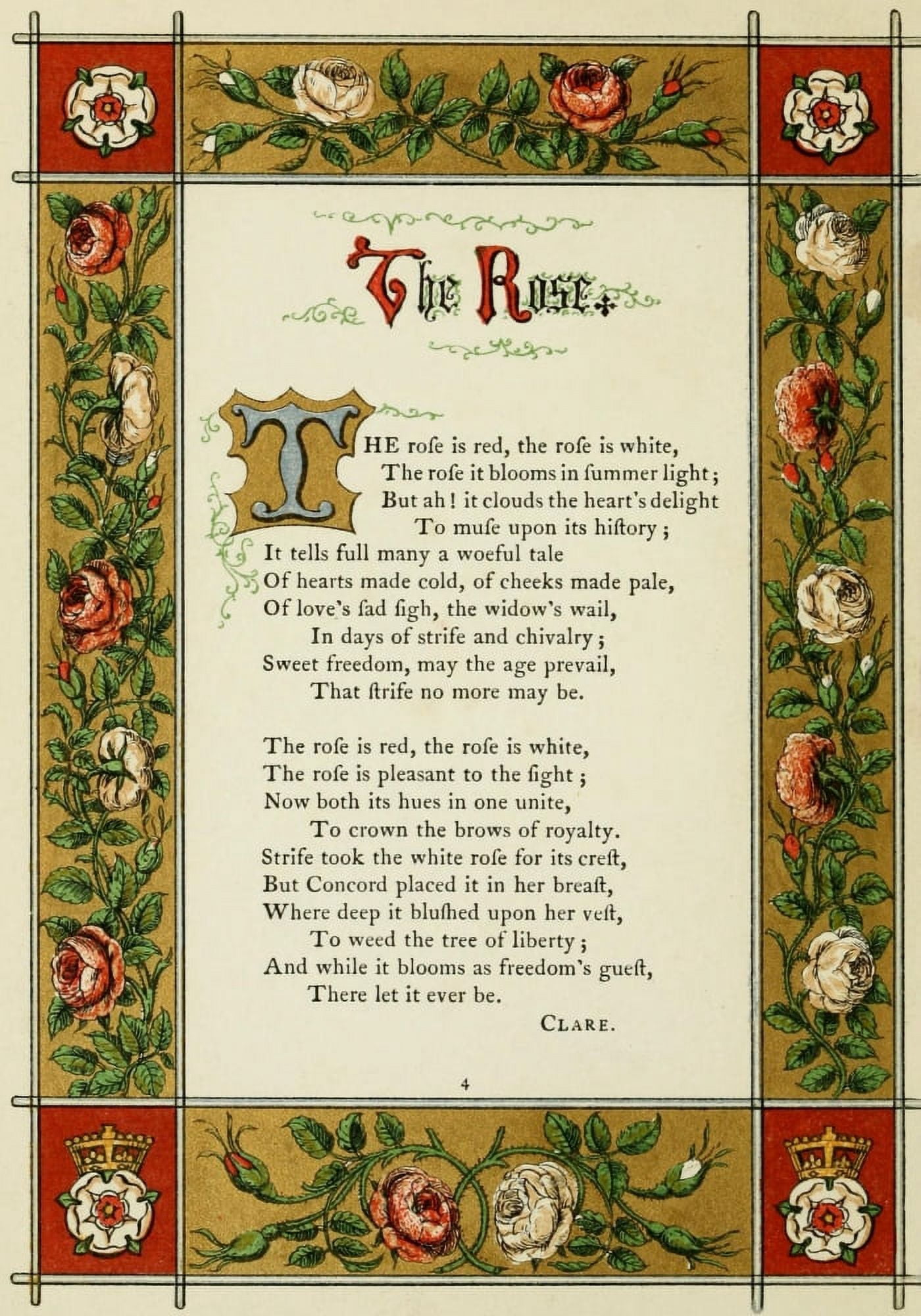 The Floral Gift 1863 Rose Canvas Art - Samuel Stanesby (24 x 36)