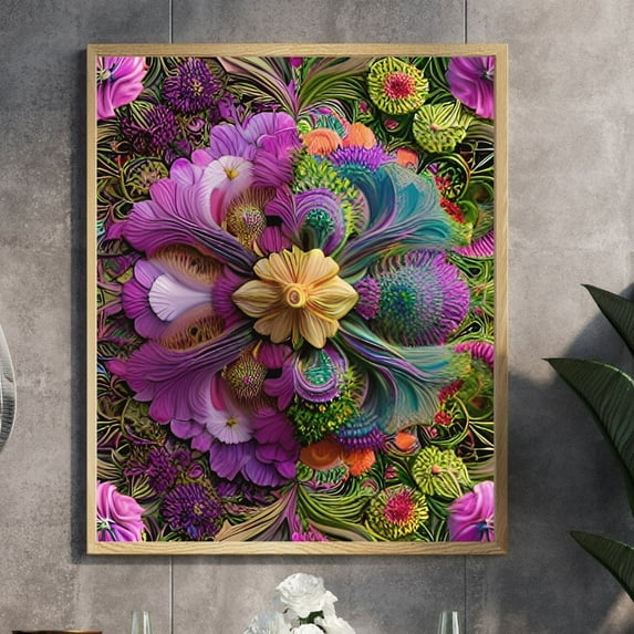 The Floral Intricacy - Intricate Flower Canvas Wall Art