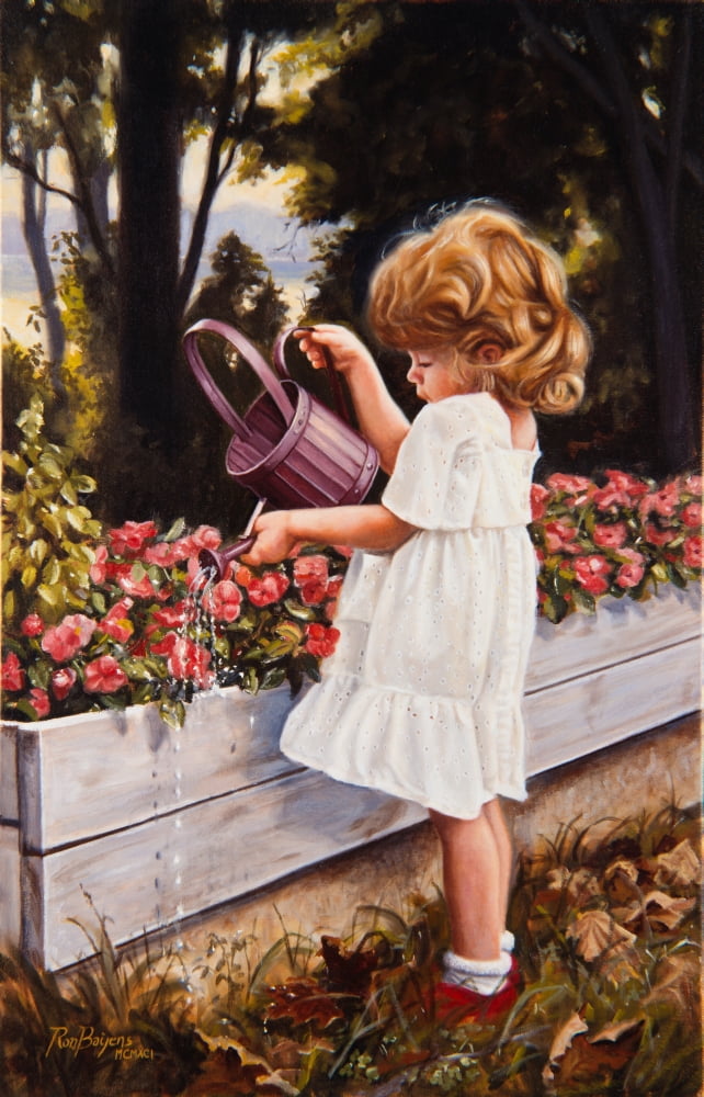The Flower Garden Canvas Art - Ron Bayens (13 x 21)