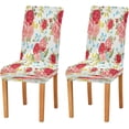 thumbnail image 1 of The Flower Rose Dining Room Chair Covers Chair Slipcovers Seat Protector Removable Washable Chair Cover For Home Kitchen Restaurant Hotel 4pcs, 1 of 6