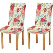 The Flower Rose Dining Room Chair Covers Chair Slipcovers Seat Protector Removable Washable Chair Cover For Home Kitchen Restaurant Hotel 4pcs