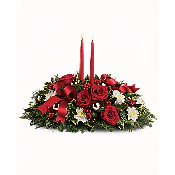 The Flower Shop Atlanta Holiday Shimmer Centerpiece