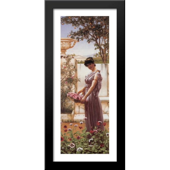 The Flowers of Venus 16x40 Large Black Wood Framed Print Art by John William Godward