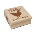 thumbnail image 1 of The Fluffy Butt Hut Chicken Coop Square Rubber Stamp Stamping Scrapbooking Crafting - Small 1.25in, 1 of 7