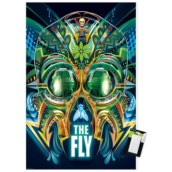 The Fly (1986) - Psychedelic Wall Poster, 22.375" x 34"