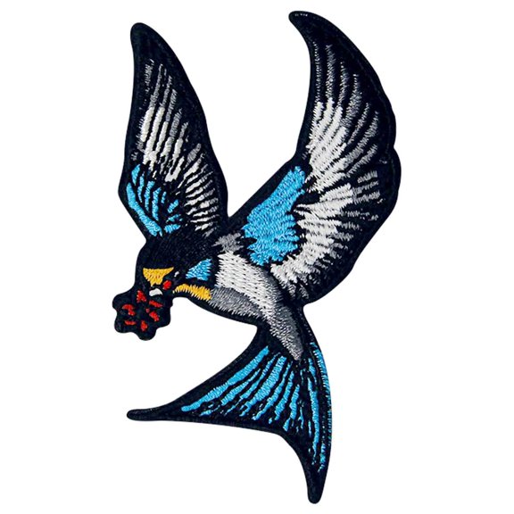 The Flying Swallow Patch Embroidered Applique Badge Iron On Sew On Emblem