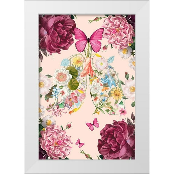 The Font Diva 17x24 White Modern Wood Framed Museum Art Print Titled - Breathe Easy