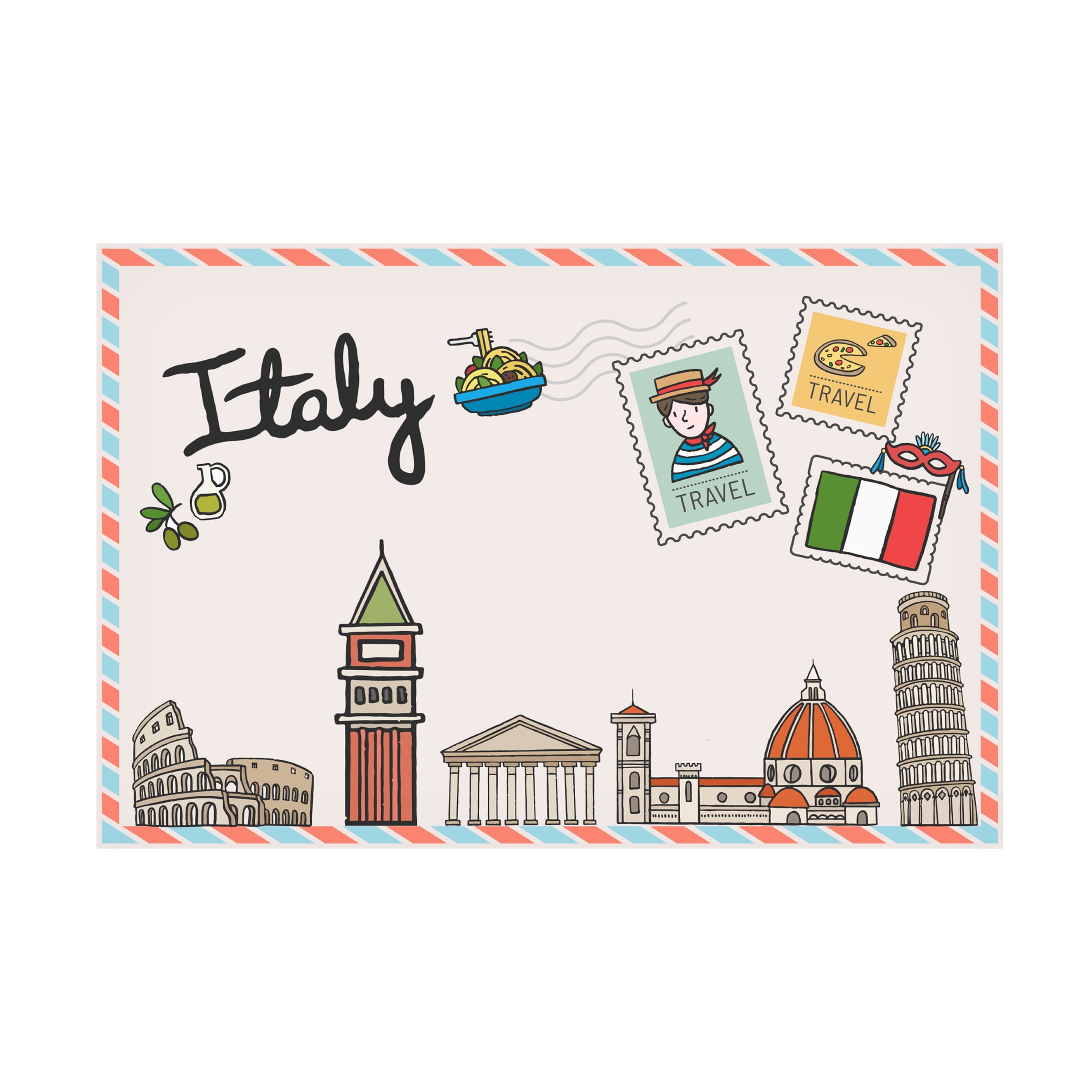 The Font Diva 'Italy' Canvas Art