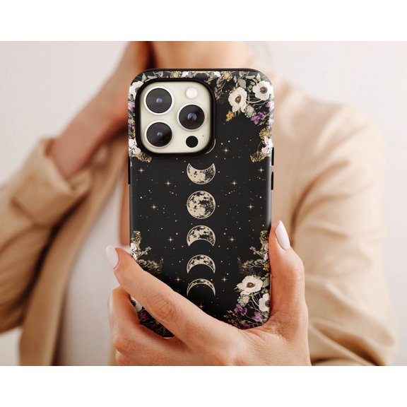 The Fontaine Phone Case, Floral moon phases, for iPhone 17 Pro Max