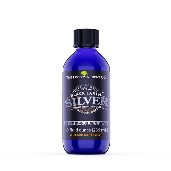 Black Earth Silver 20 ppm | Colloidal Silver Hydrosol | 8 oz