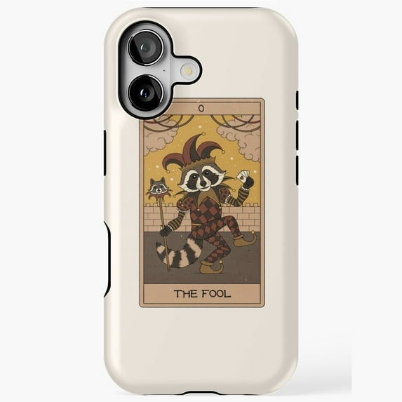 The Fool Raccoons Tarot Card Compatible Phone Case for iPhone 11–17 Pro Max