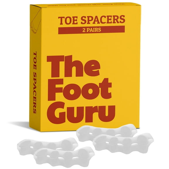 The Foot Guru 2x Pairs of Orthopedic Toe Separators & Spacers for Men & Women