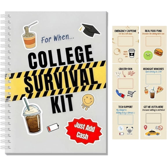 The 'For When..' College Survival Kit Gift Card Book, 2026 College Graduation Gift Card Holder Book Funny Cash Holder Student Gifts