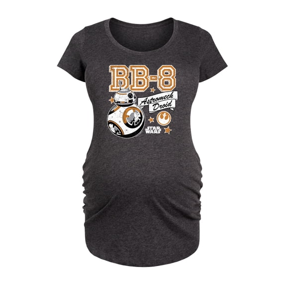 The Force Awakens - BB8 -8 Collegiate - Maternity Scoop Neck Tee