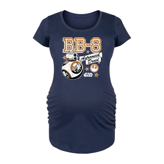 The Force Awakens - BB8 -8 Collegiate - Maternity Scoop Neck Tee