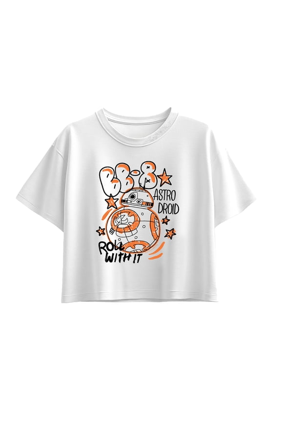 The Force Awakens - BB-8 Roll With It - Youth Girls Boxy T-Shirt